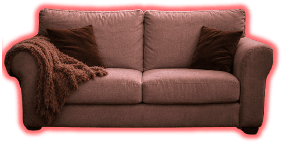 Die Couch — hier sitzt sie gerade noch
