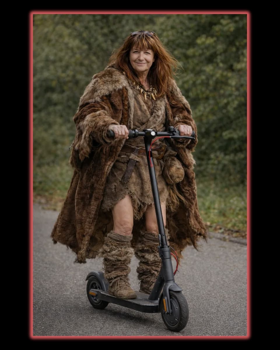 Unterwegs auf dem Scooter